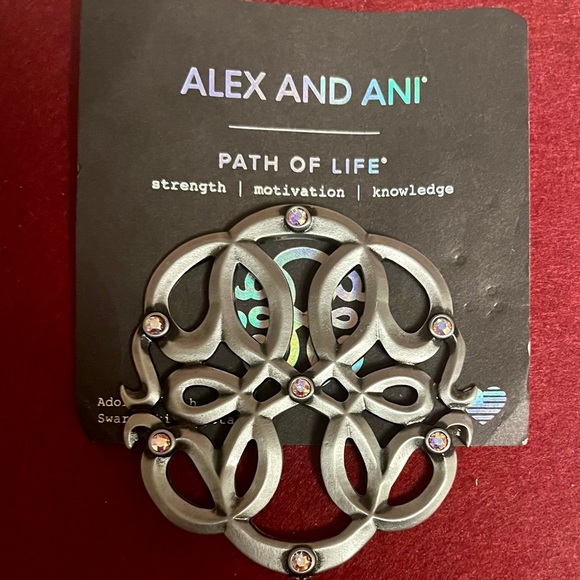 Alex & Ani NWT Rafaelian Silvertone PATH OF LIFE Ornament W/Swarovski Crystals - Picture 6 of 10